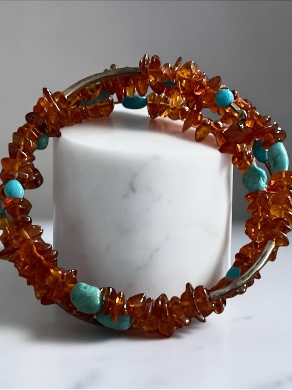 Vintage Handcrafted Baltic Amber Woman Bracelet